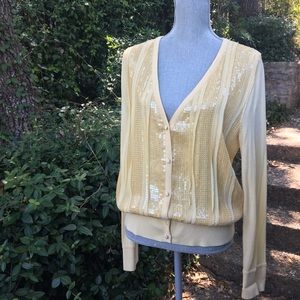 Sweater Set - Cream Shiny Sequins - Neiman Marcus